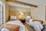 Second bedroom features two twins convert to king upon request